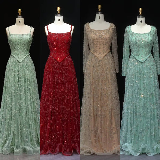 Kamila Mint Hand Embellished Gown ( Pre-Order )