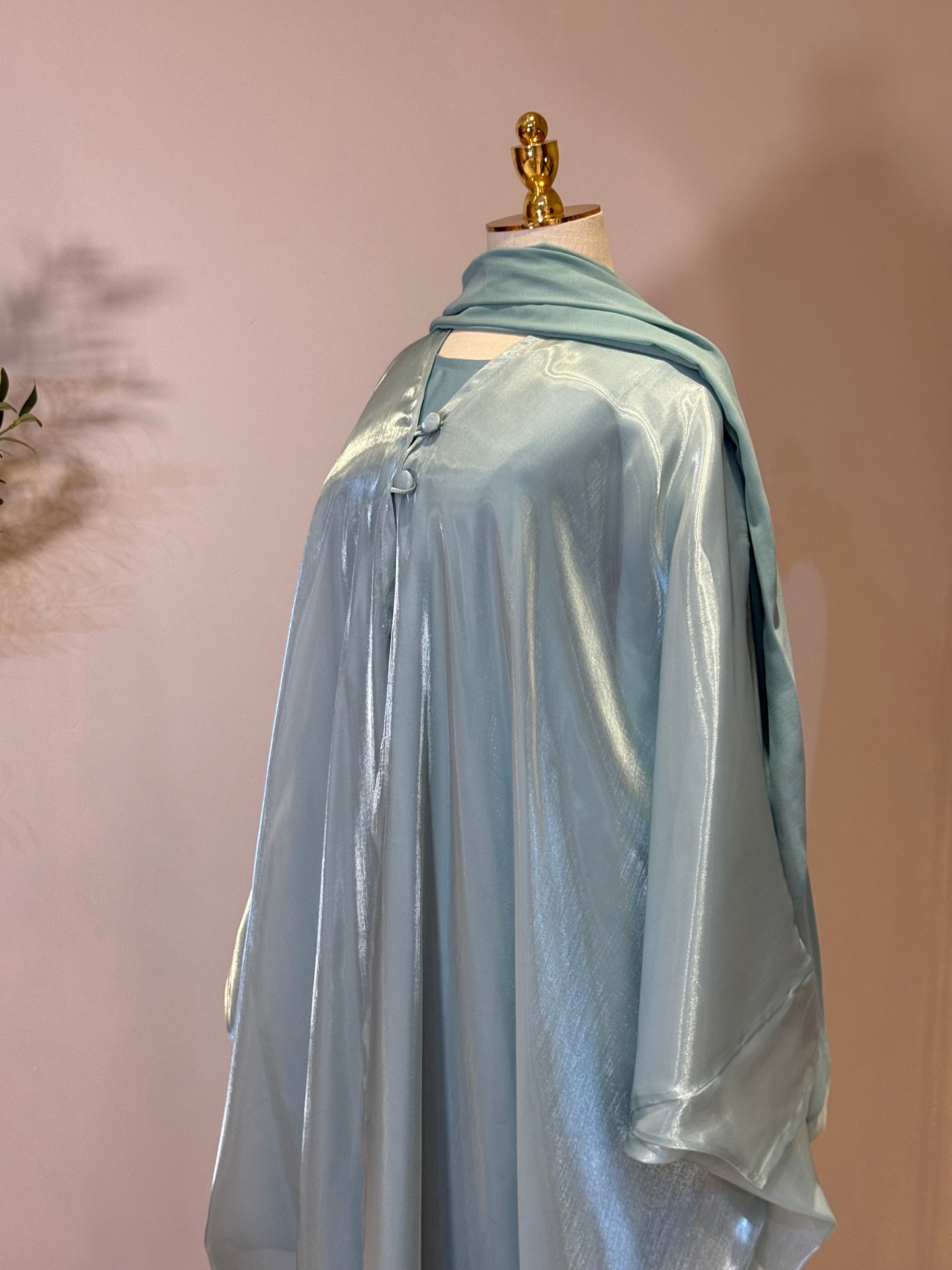 Khaloud 3 Piece Abaya With Satin Under Layer