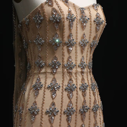 Alaya Neck Scarf Hand Embellished Gown ( Pre-Order )