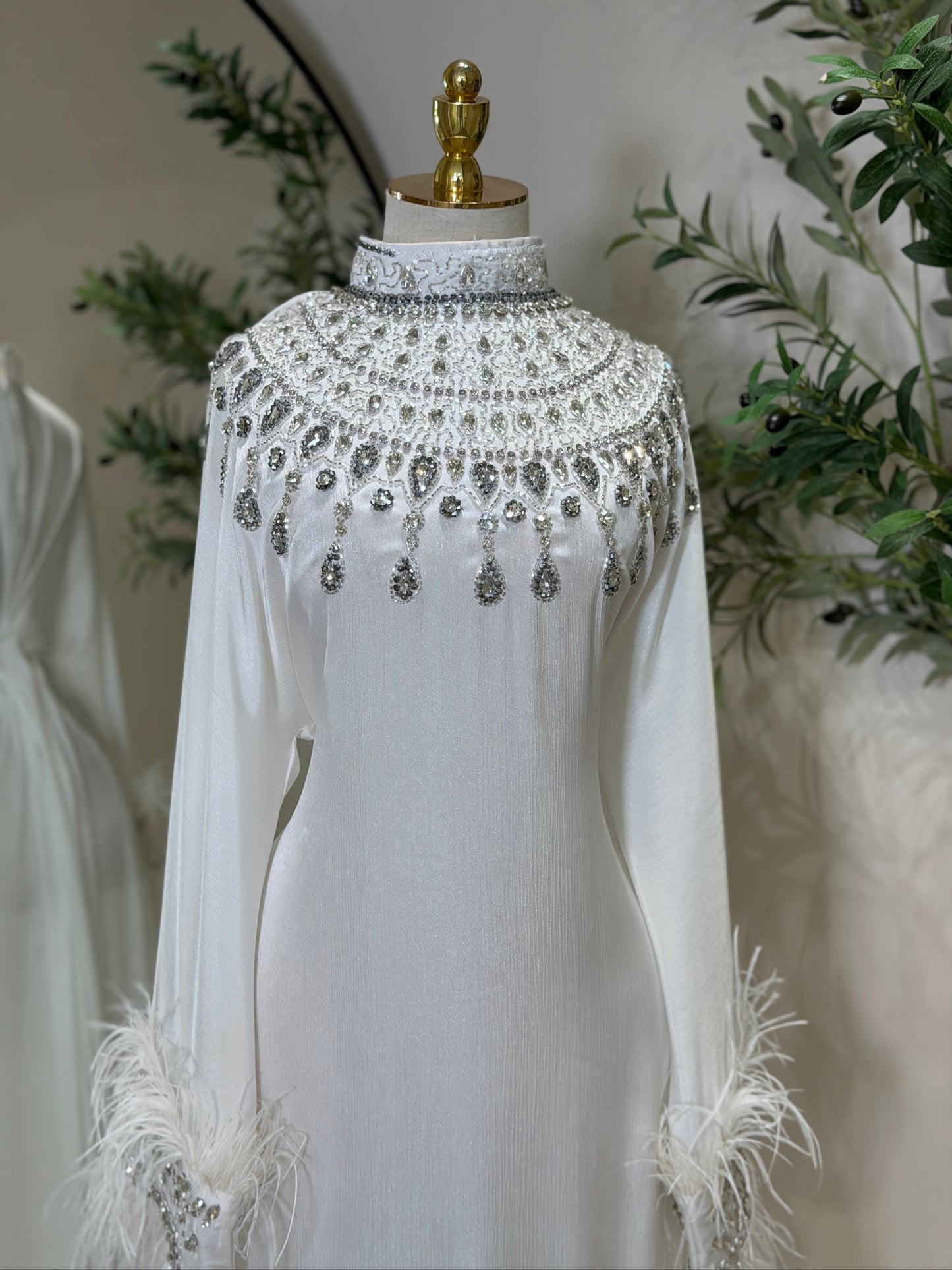 Hana Luxury White Khaliji Caftan