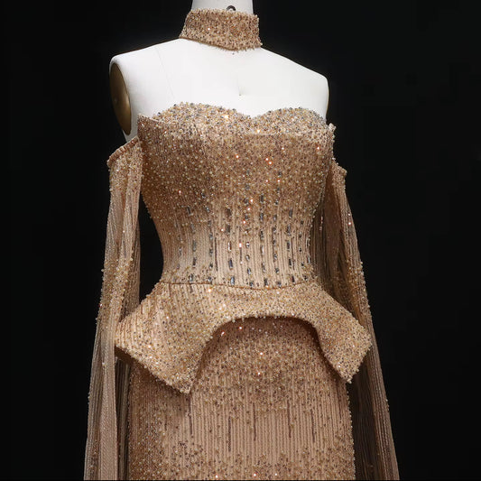 Lina Full Hand Embellished Gown ( Pre-Order )