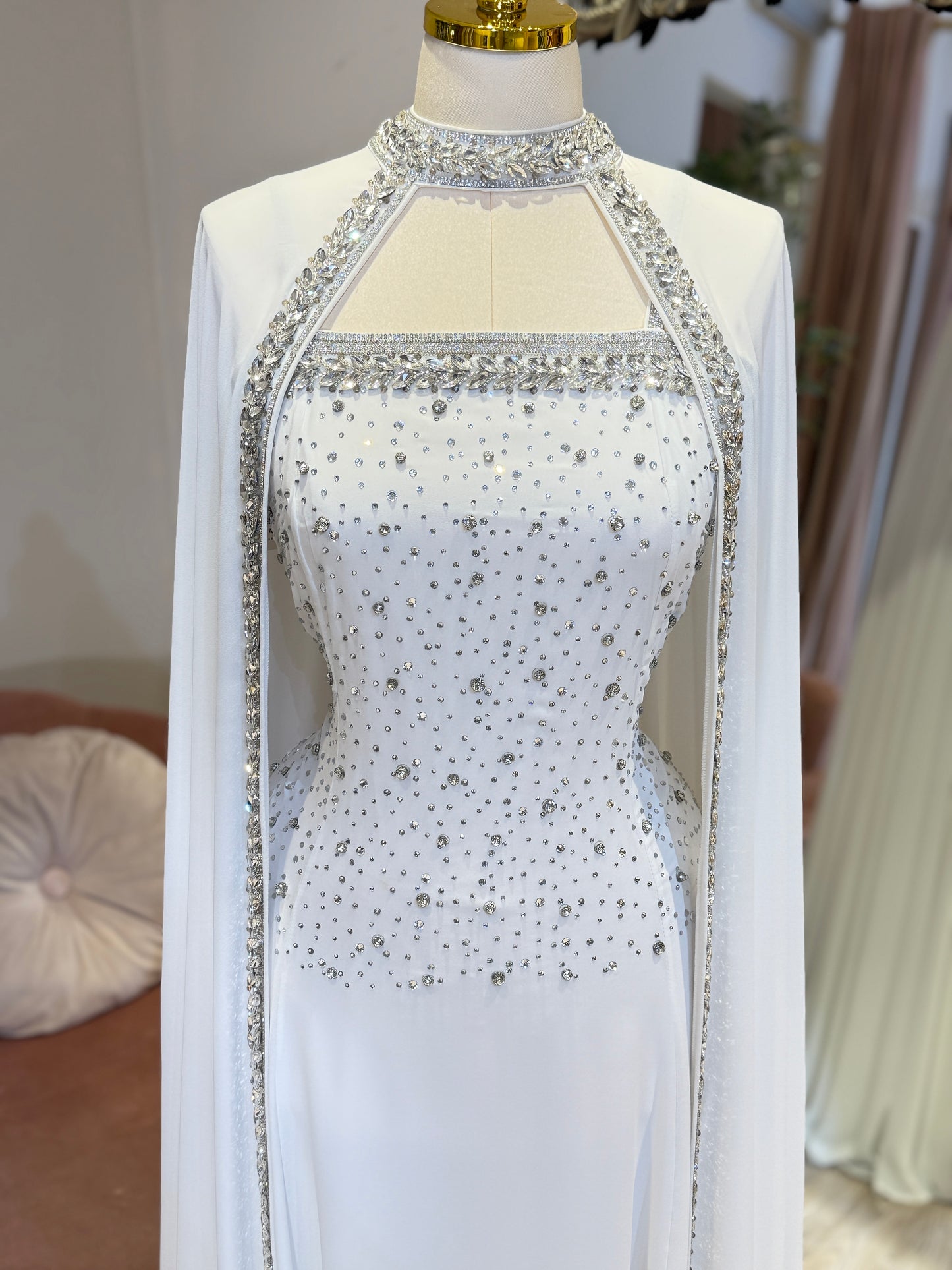 Ghala Hand Embellished Luxury Caftan Gown