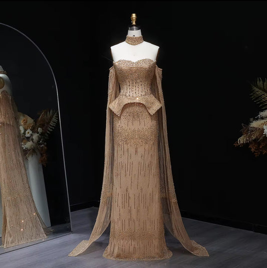 Lina Full Hand Embellished Gown ( Pre-Order )