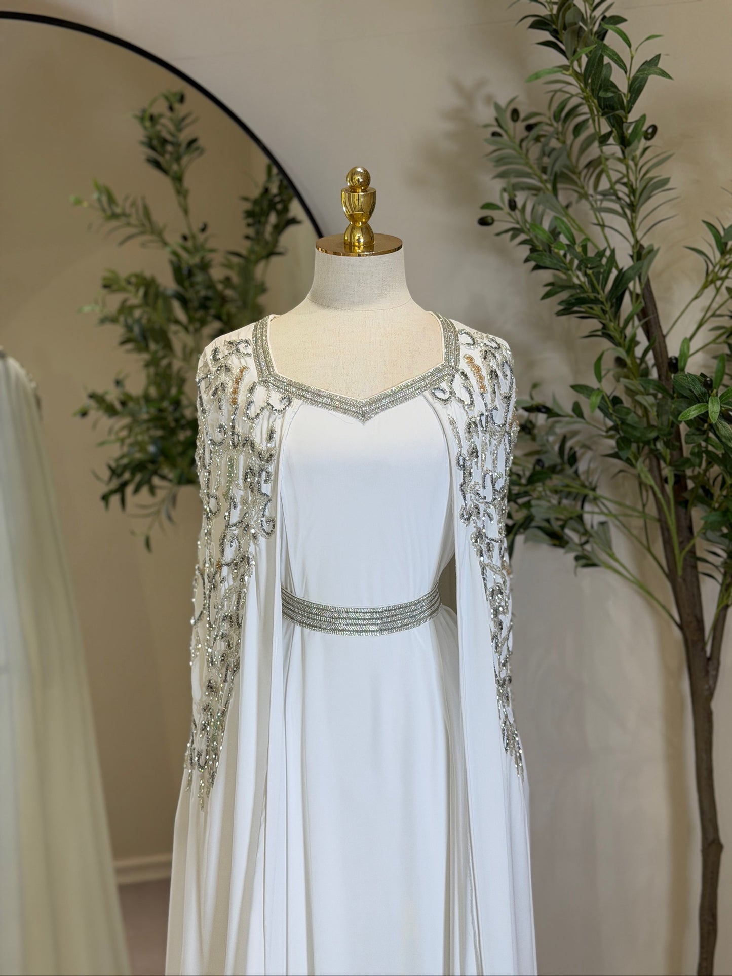 Luna White Luxury Khaliji Caftan