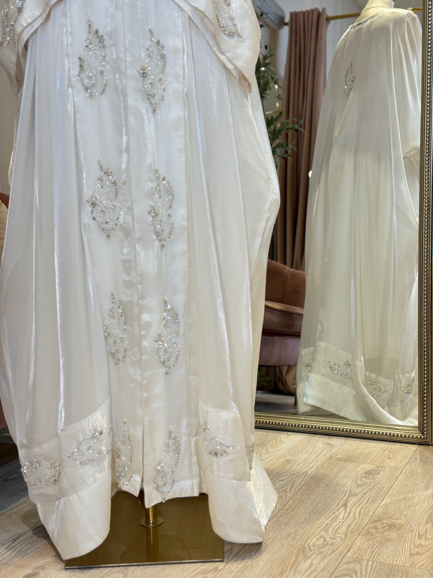 Shamma Hand Embellished Organza Luxury Caftan 2 Piece Gown