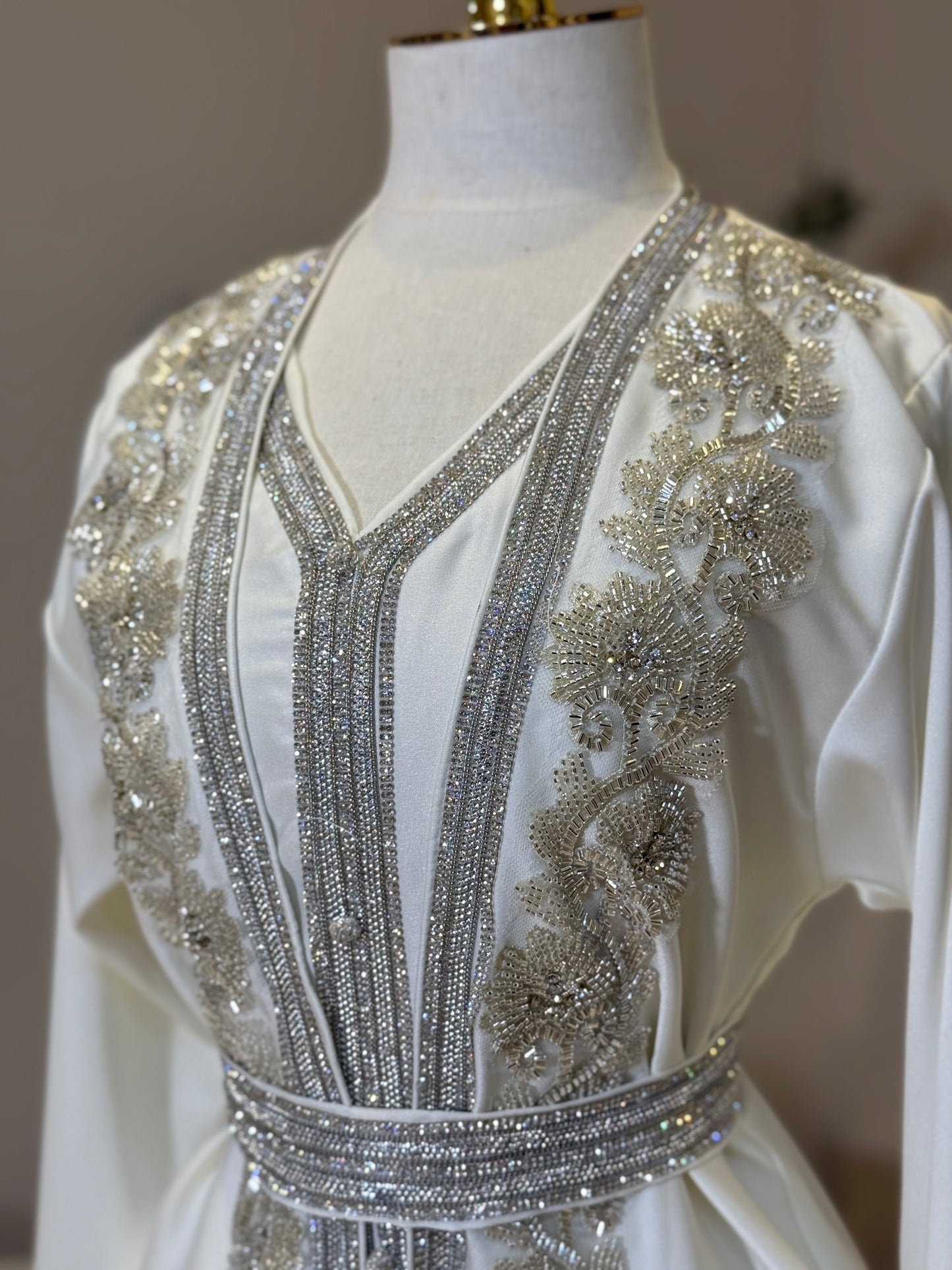 White Shamsa Luxury Khaliji Caftan