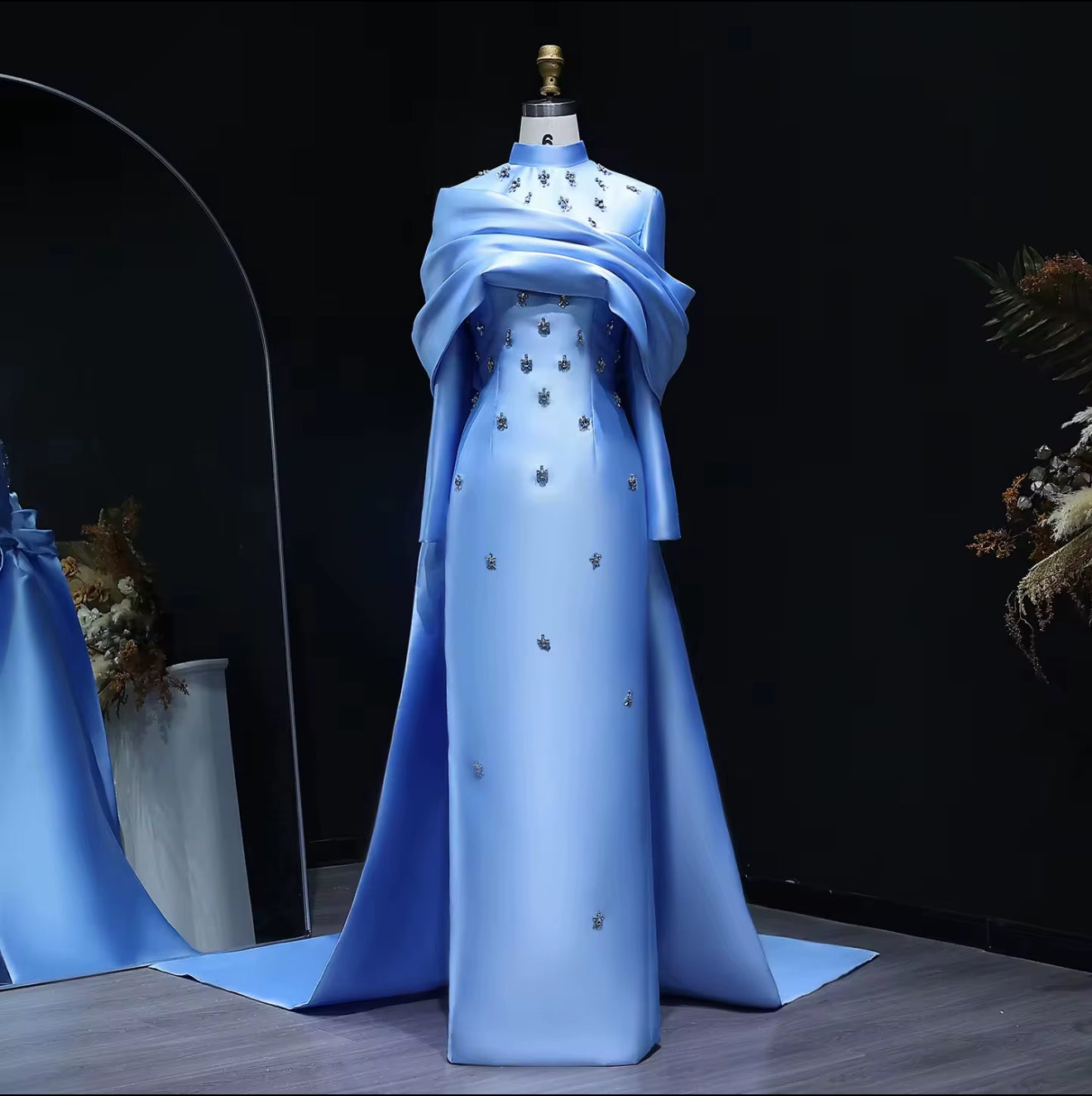 Sama Satin Hand Embellished Gown (Pre-Order)