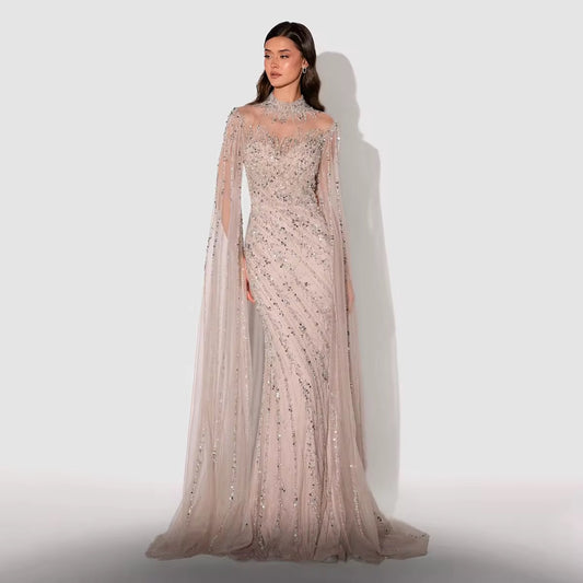 Shiza Nude Silver Handmade Gown ( Pre-Order )