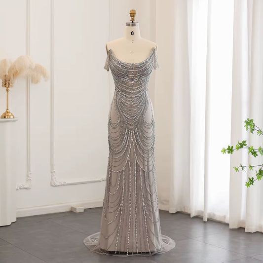 Yalina Silver Handmade Gown ( Pre-Order )