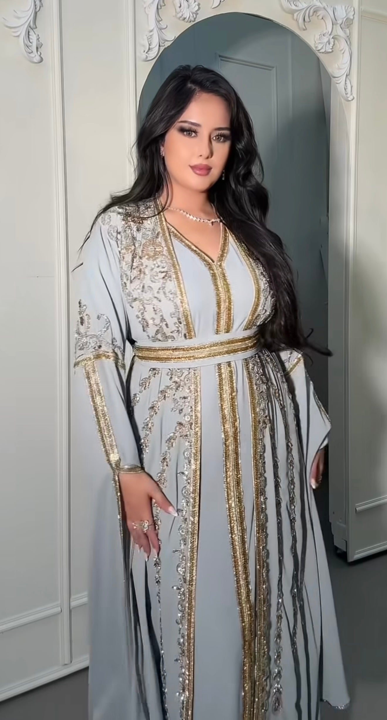 Sultana Long Flowy Sleeves Luxury Caftan