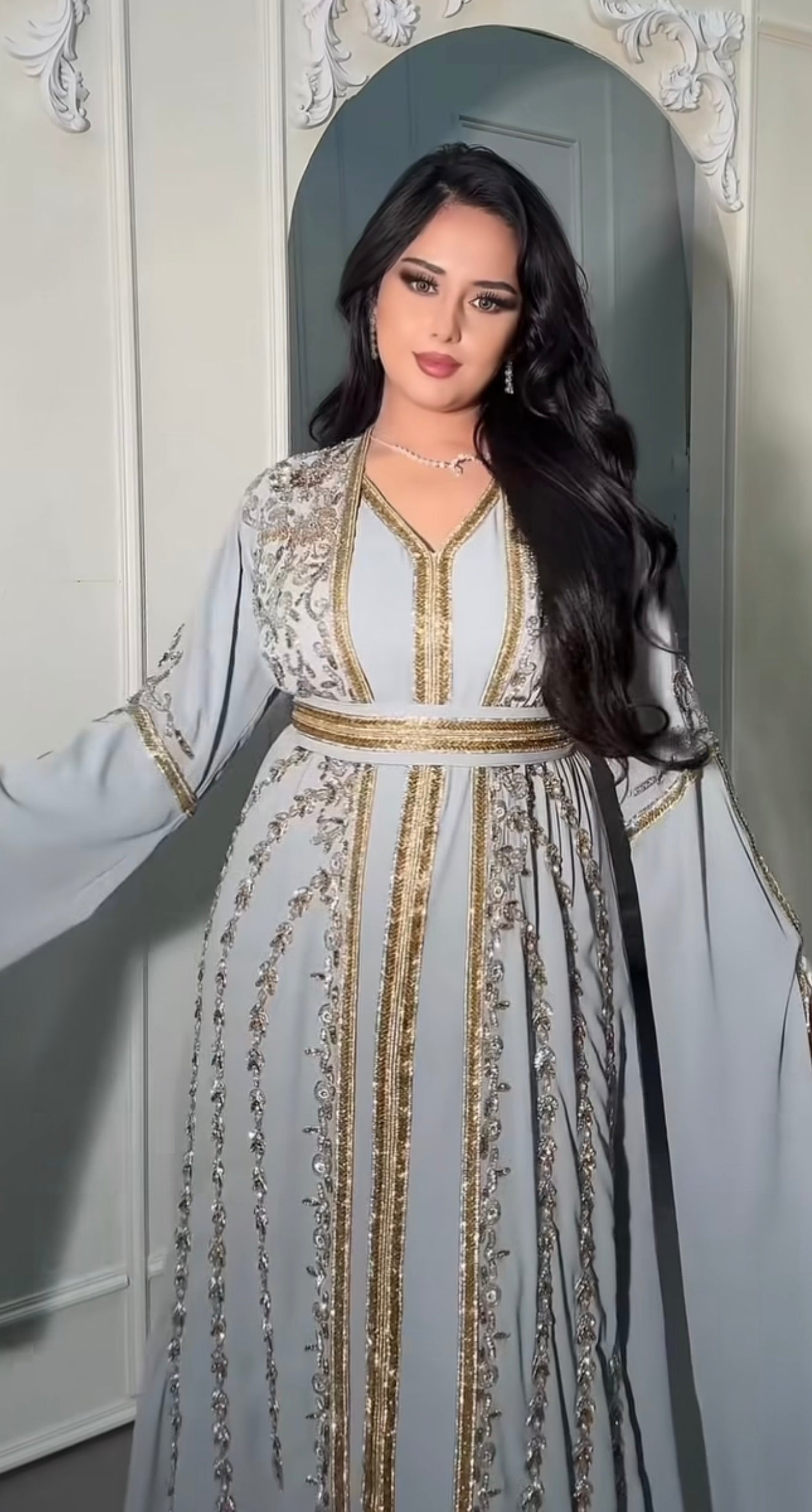 Sultana Long Flowy Sleeves Luxury Caftan