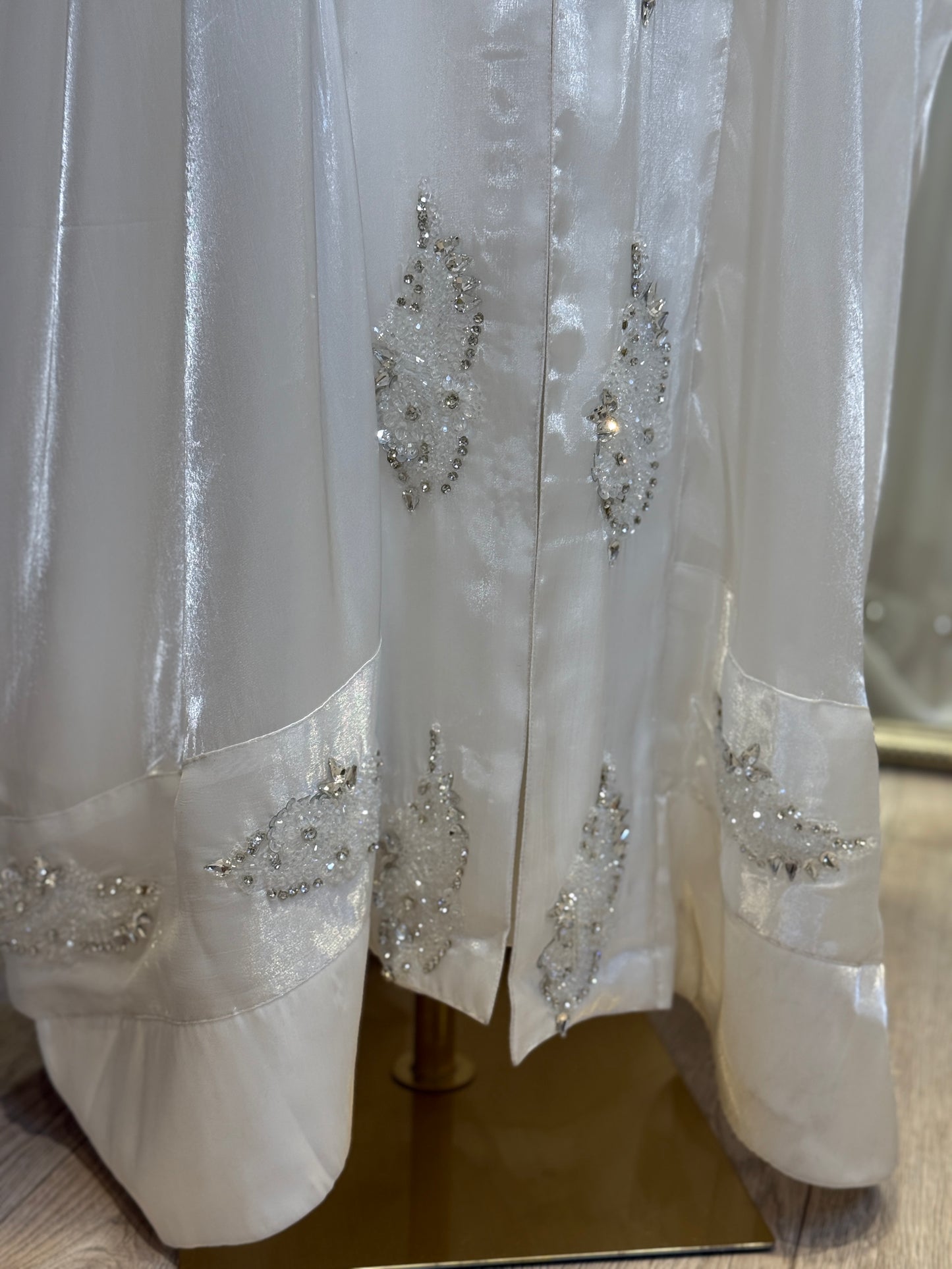 Shamma Hand Embellished Organza Luxury Caftan 2 Piece Gown