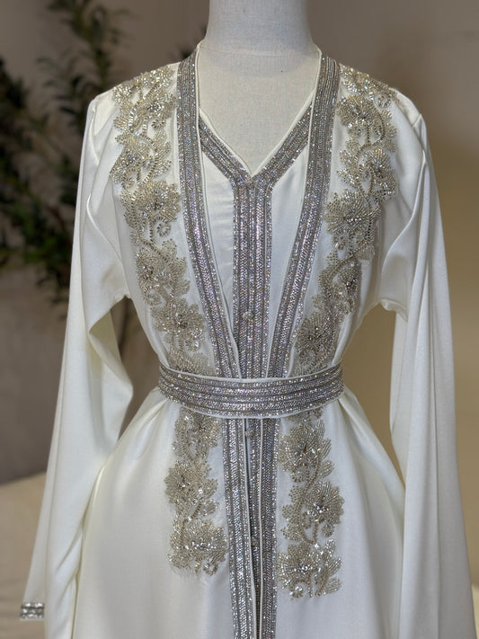 White Shamsa Luxury Khaliji Caftan