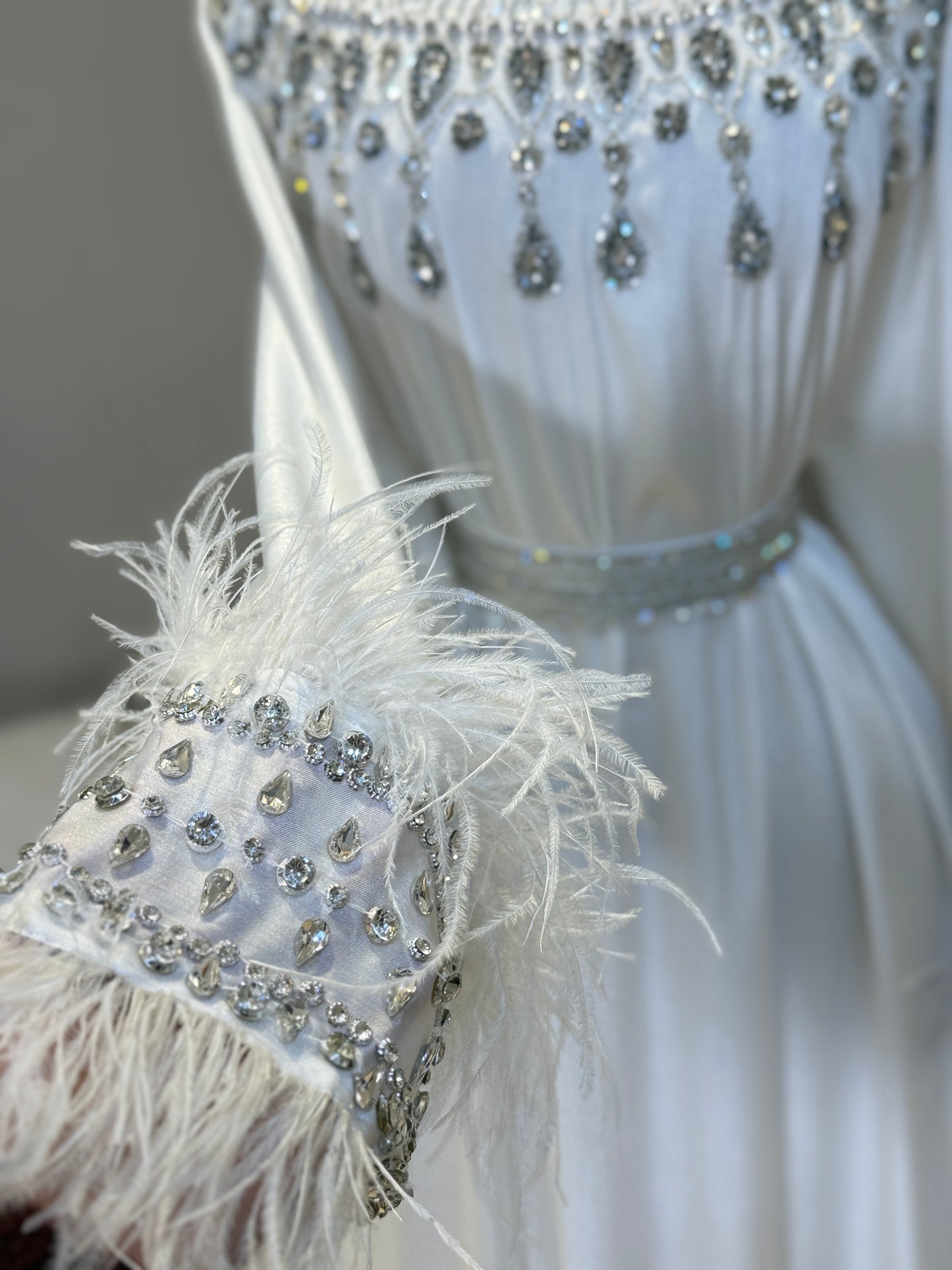 White Hind Luxury Satin Silk Gown