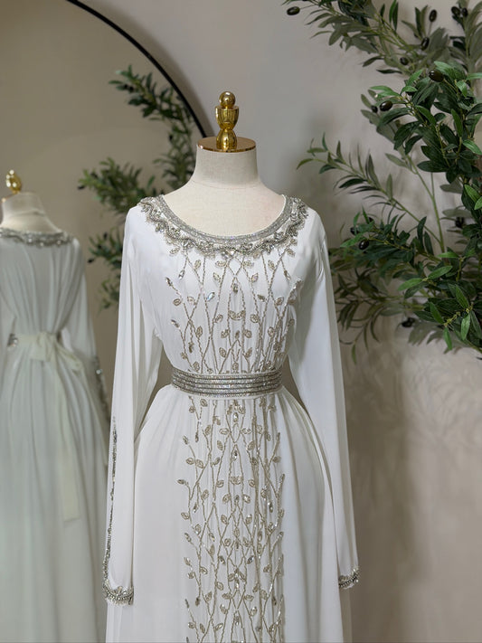 Isra Luxury Khaliji White Caftan