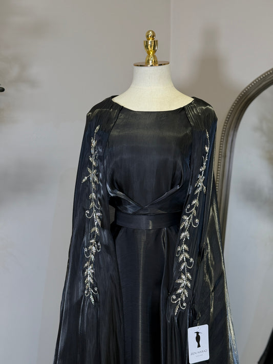 Amara Butterfly Elegant Cut Dress with detached Belt