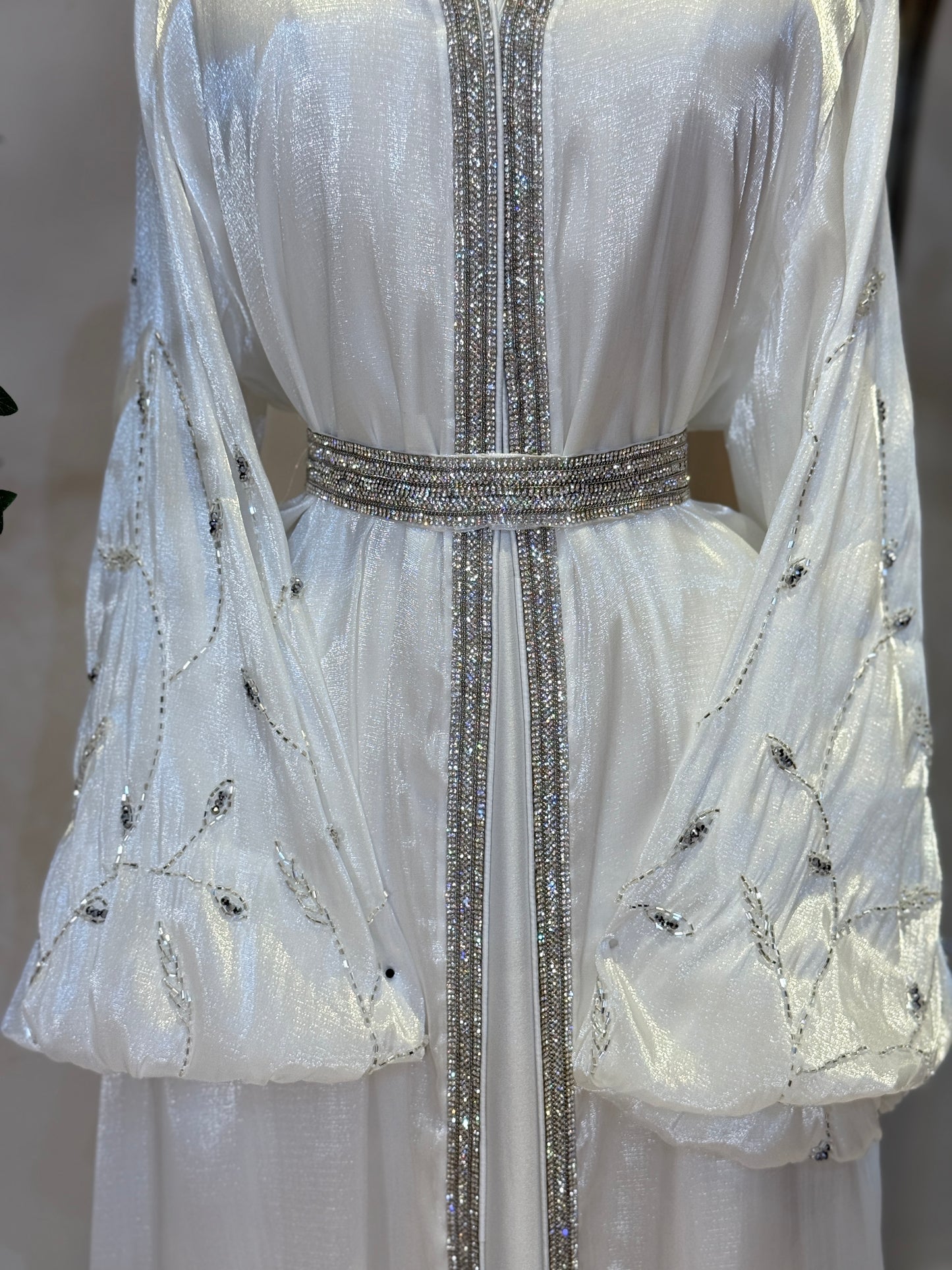 Elira White Luxury 3 Piece Caftan