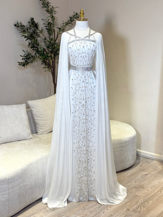 White Dalah Luxury Khaliji Caftan