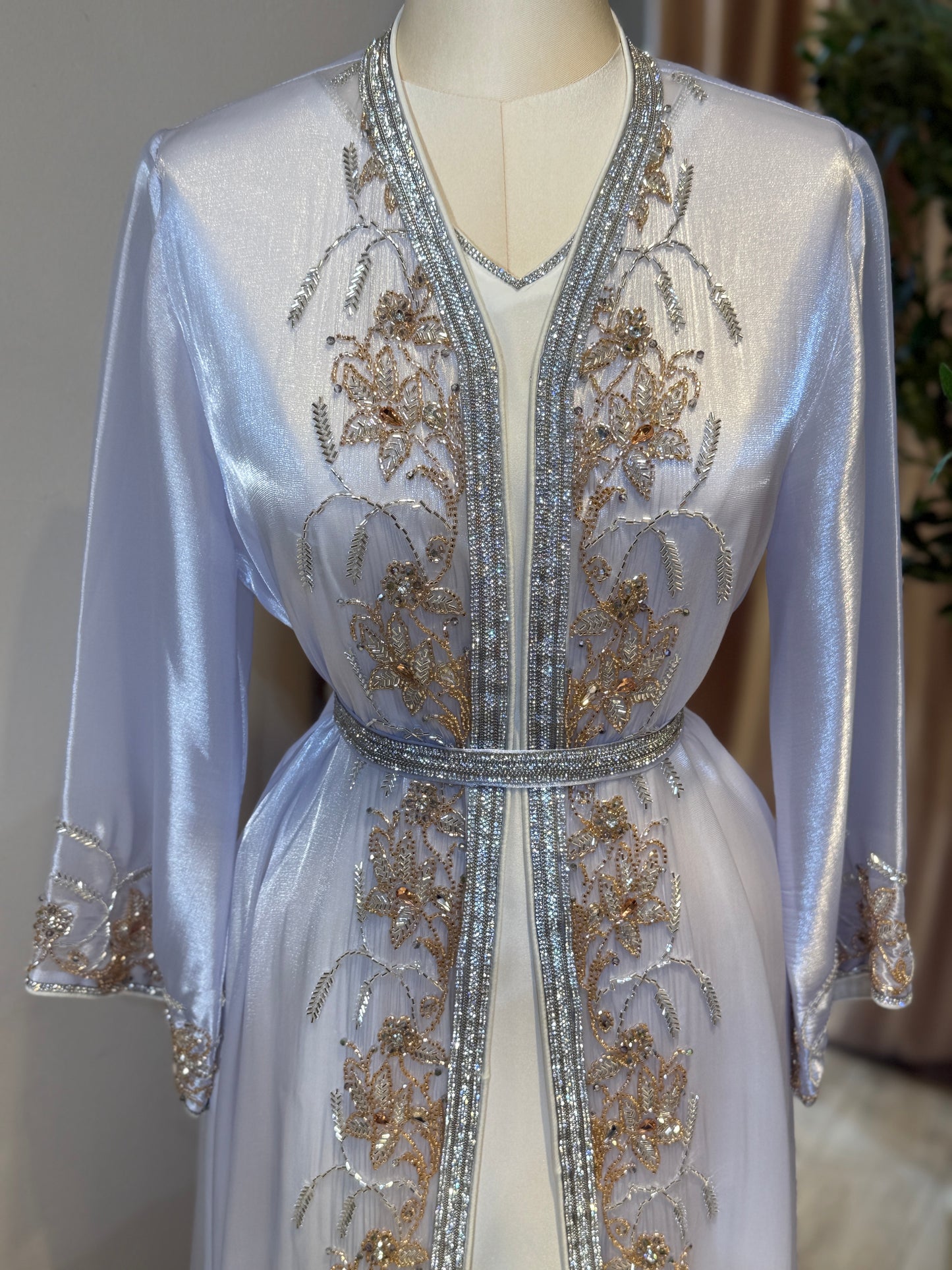 Halya Full Embellished Luxury Khaliji Caftan