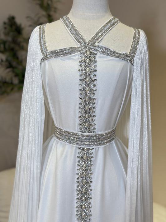 White Mazan Luxury Khaliji Gown