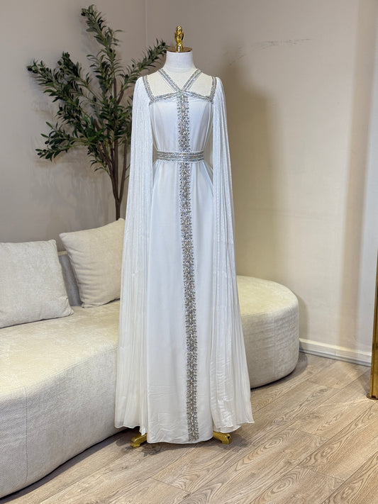 White Mazan Luxury Khaliji Gown