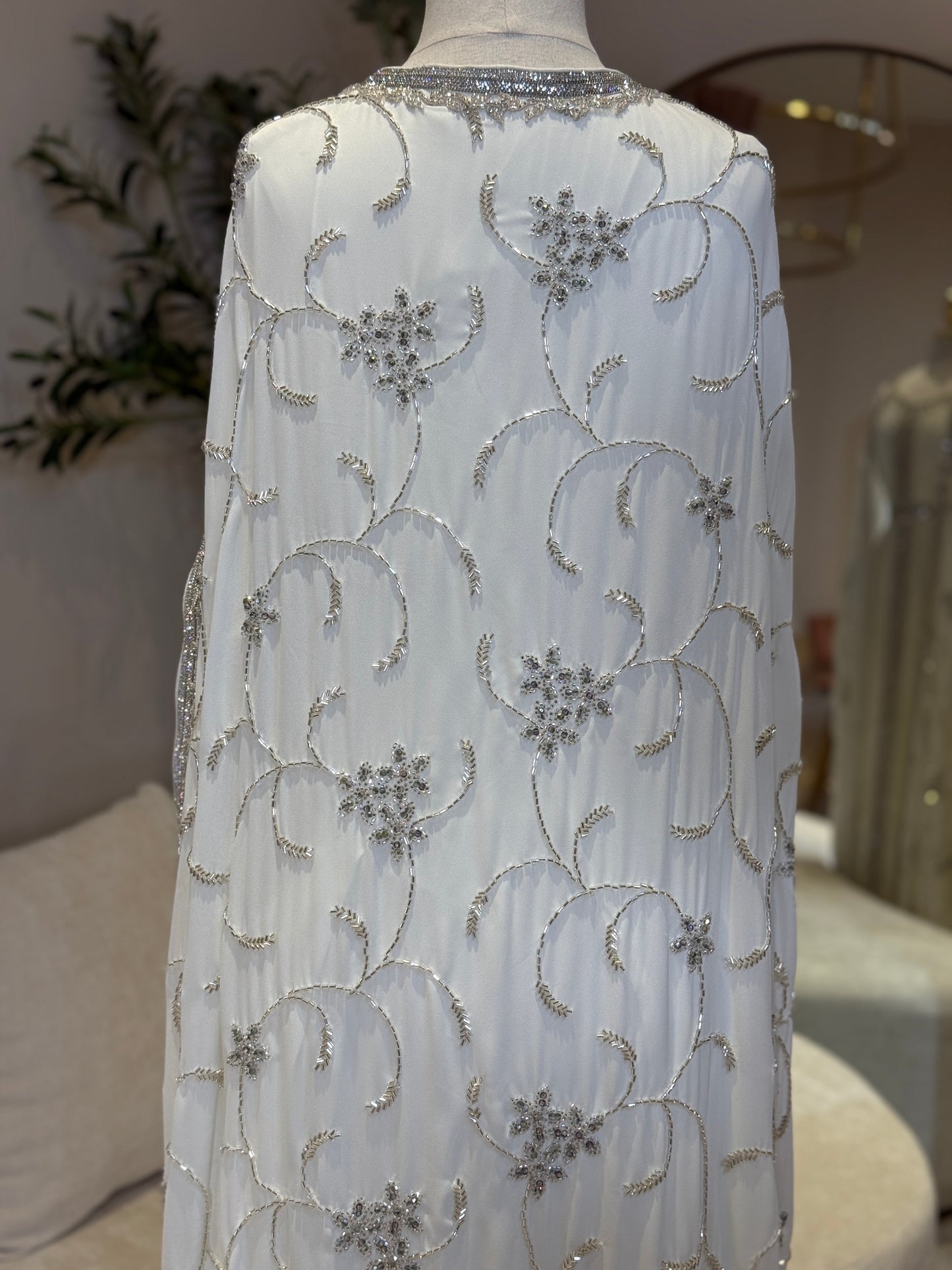 White Latifa Luxury Khaliji Caftan