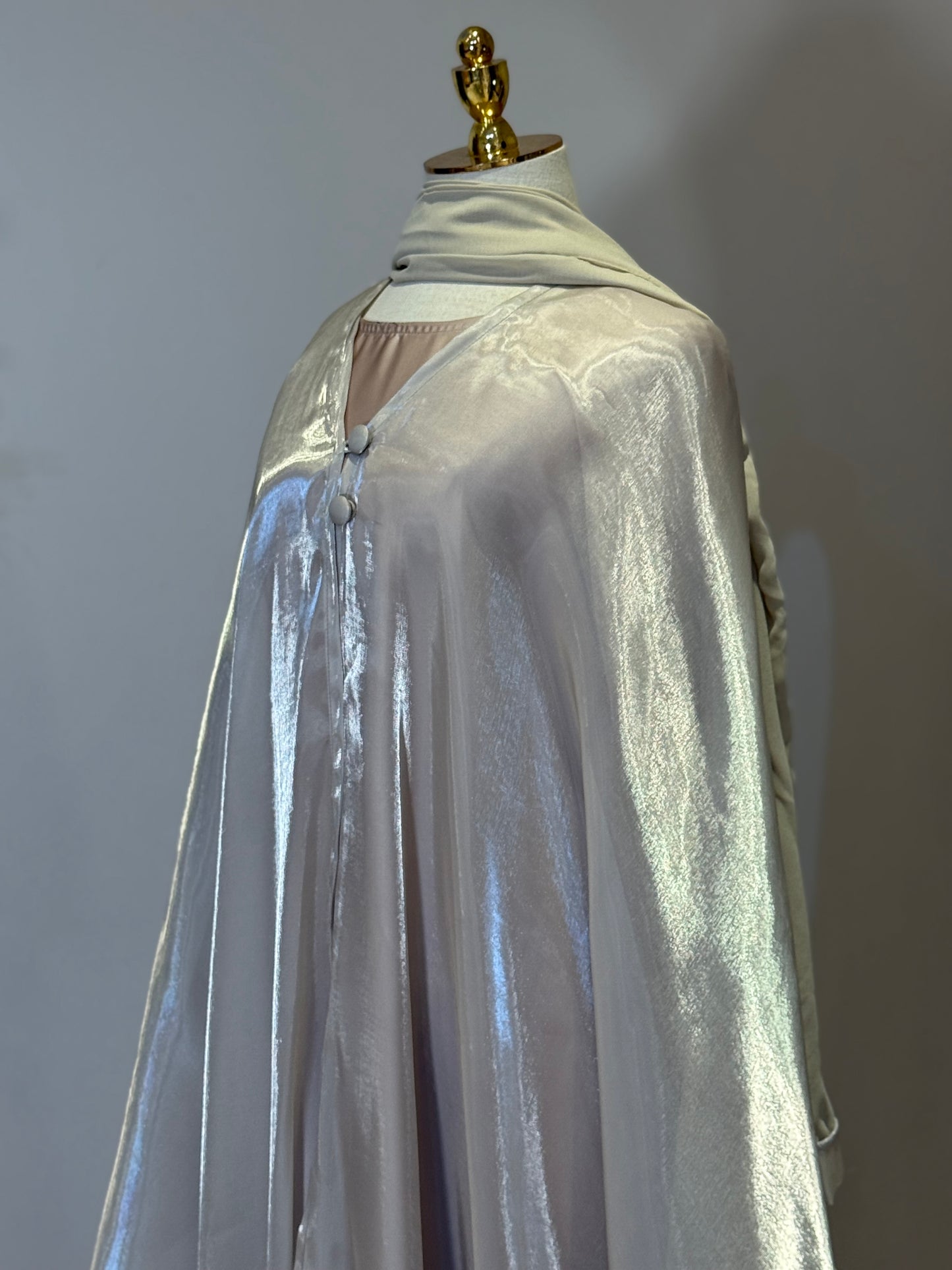 Khaloud 3 piece Abaya with satin under layer