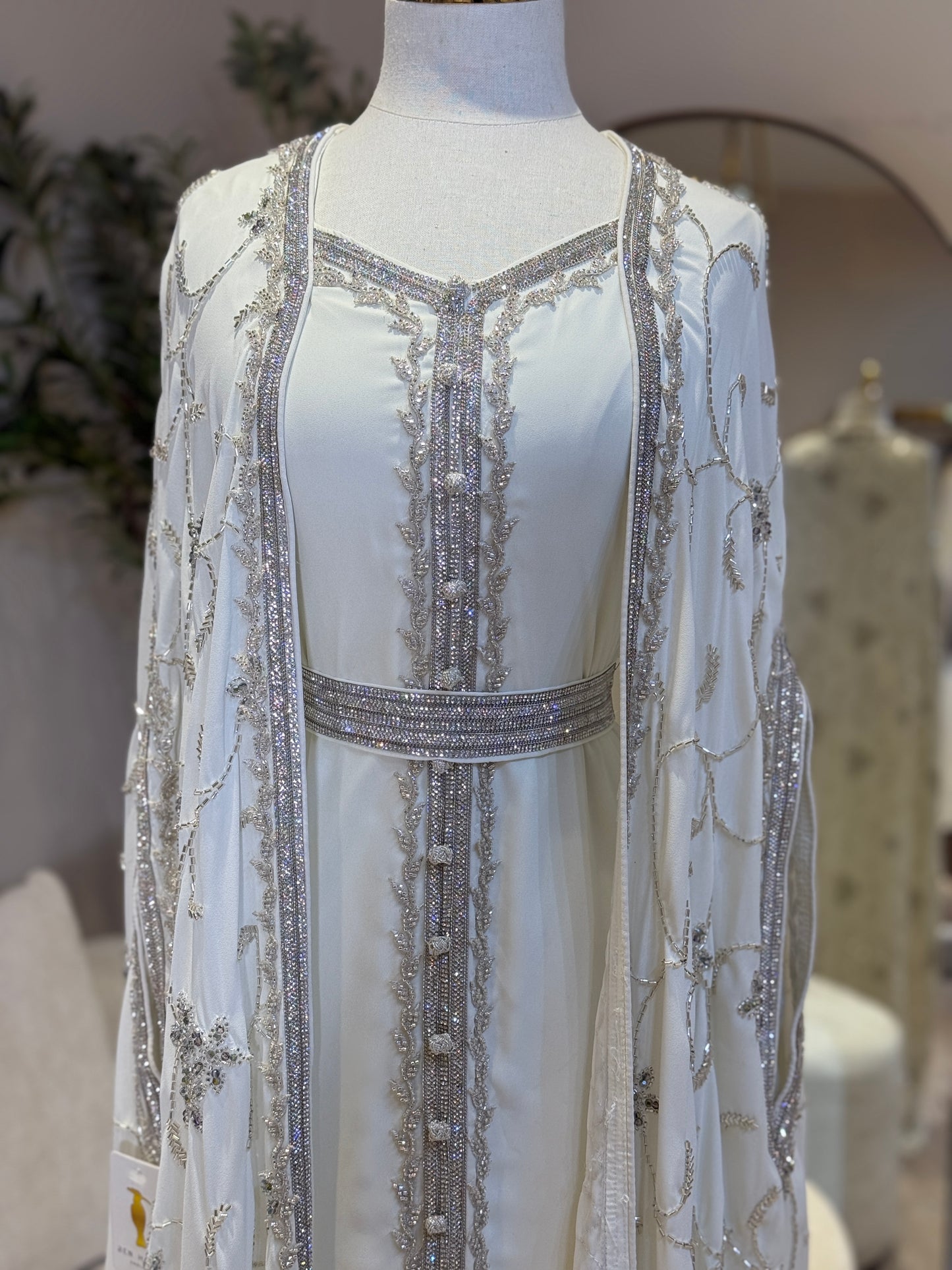 White Latifa Luxury Khaliji Caftan