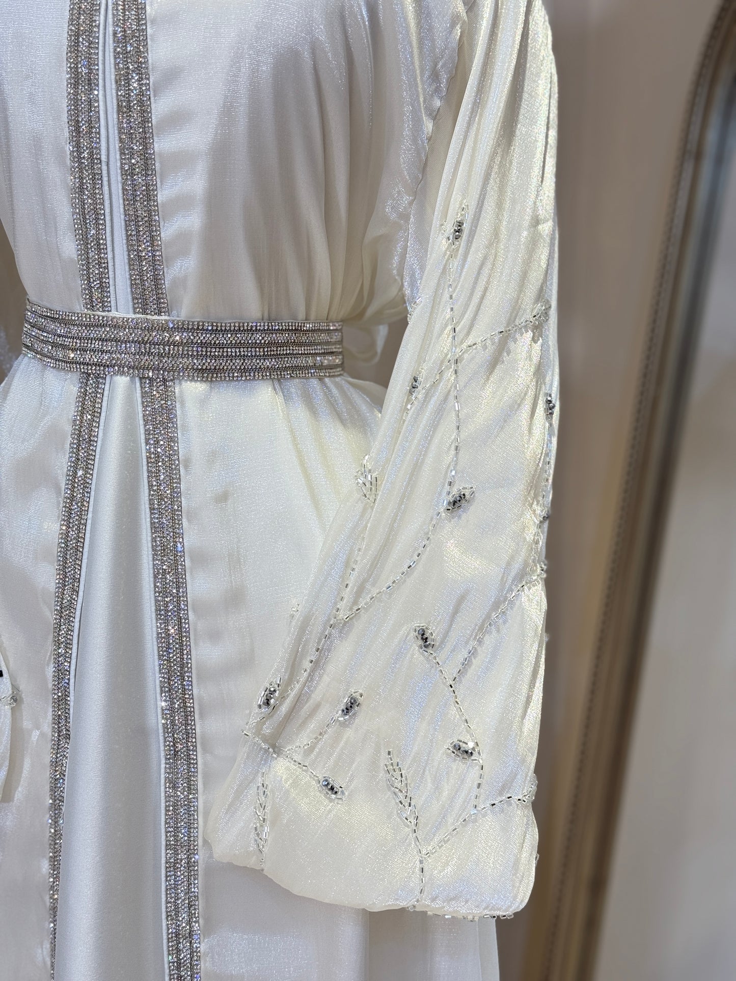 Elira Cream Luxury 3 Piece Caftan