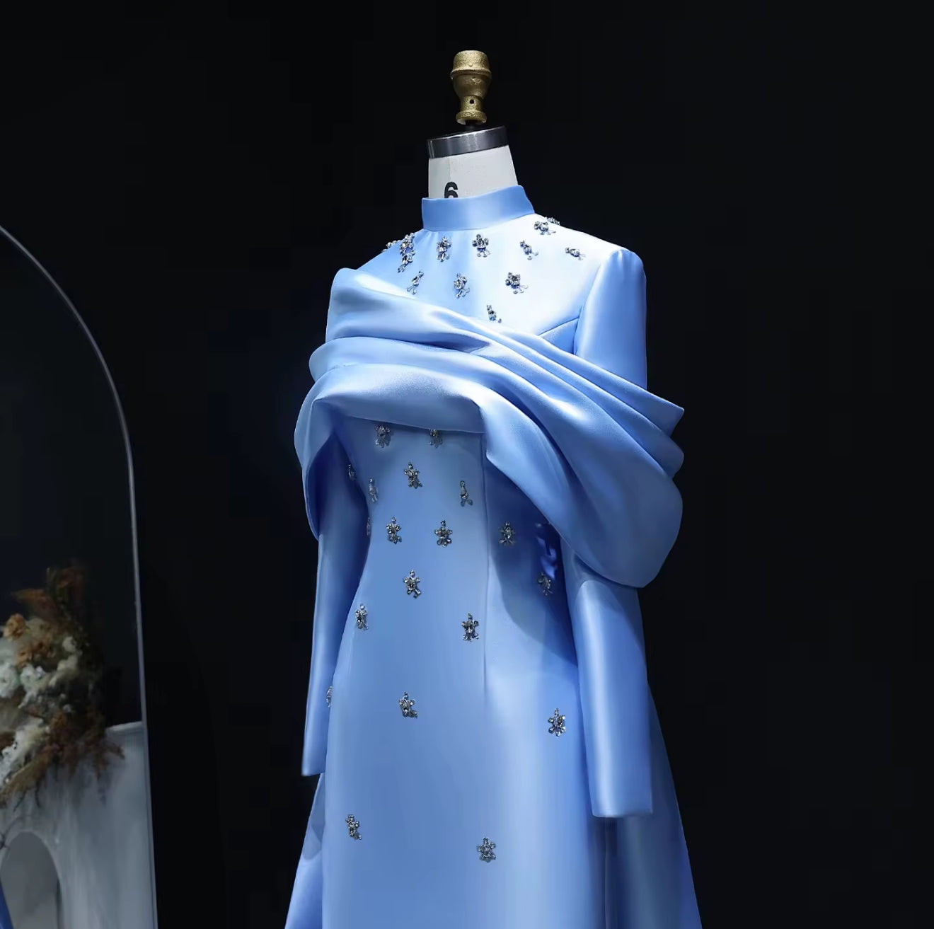 Sama Satin Hand Embellished Gown (Pre-Order)