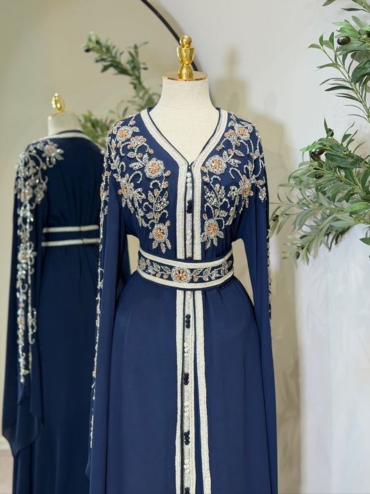 Aaliyah 3 Piece Luxury Draped Sleeve Caftan