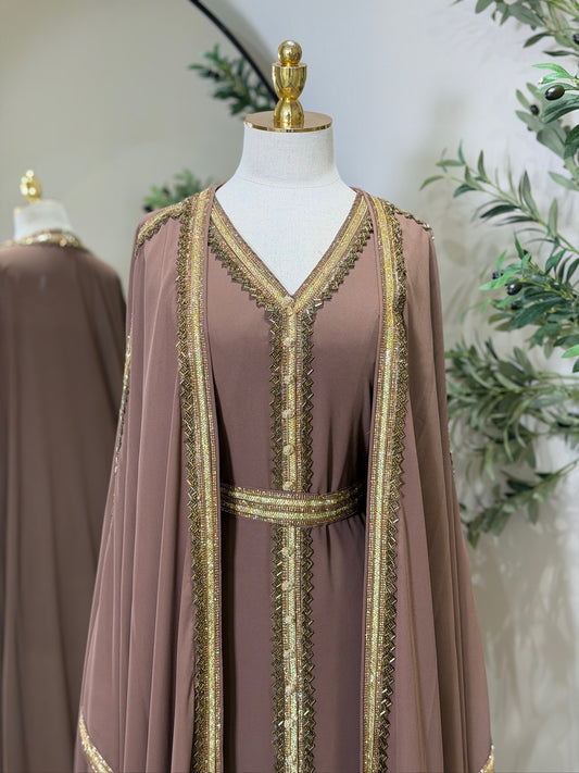 Hyam Hand Embellished Luxury Khaliji Caftan