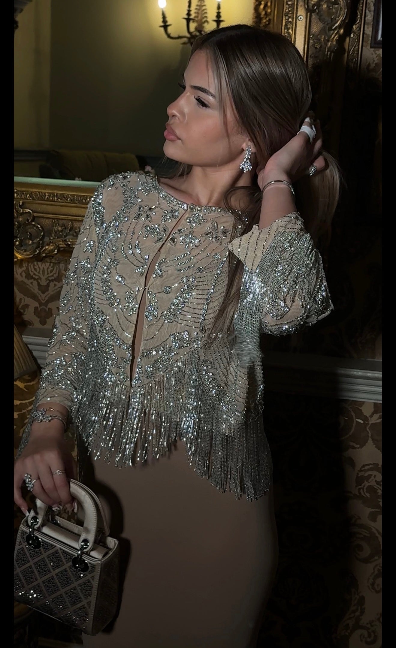 Pre-Order Handmade Luxury Embellished Tasseled Blazer Layali