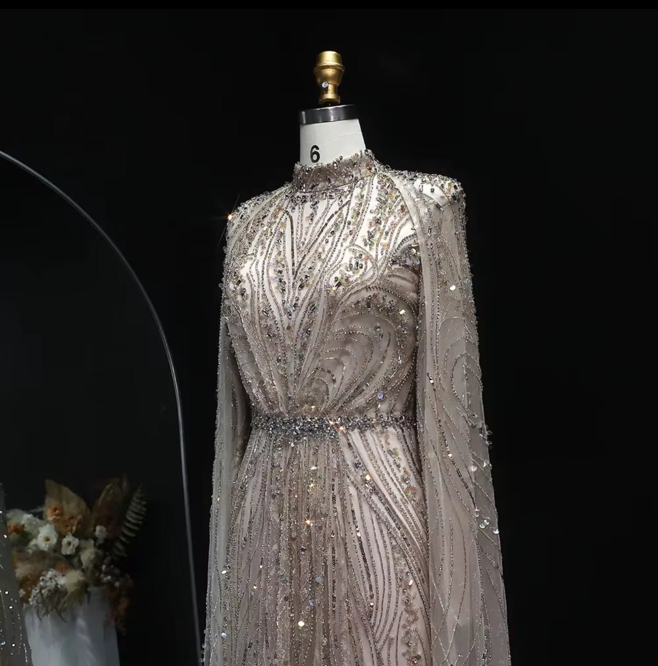 Inaya Modest Hand Embroidered Gown (Pre-Order)