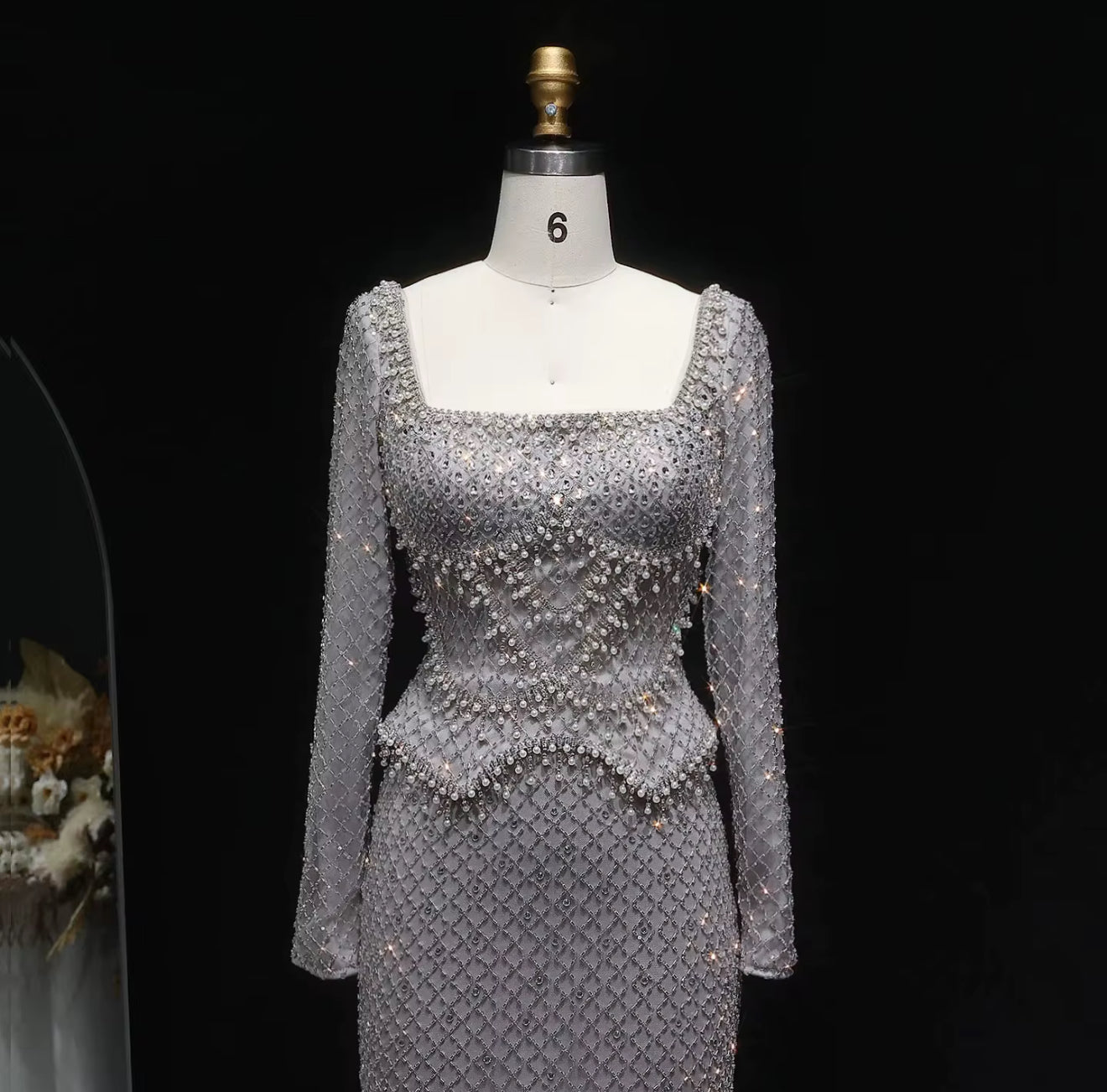 Tahani Modest Hand Embroidered Gown (Pre-Order)