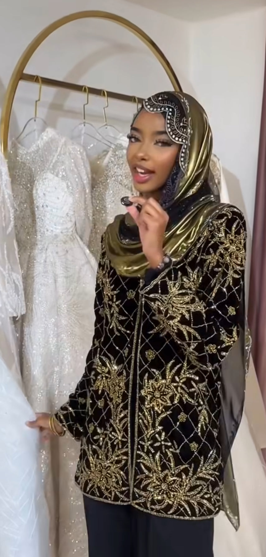 Raya Velvet gold sequin blazer