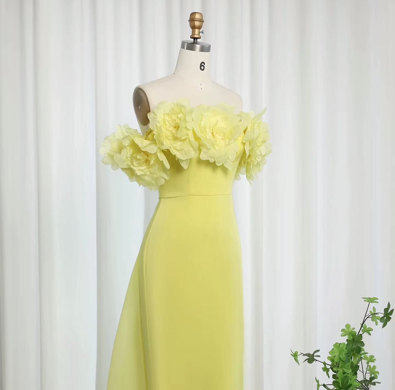 Areej Elegant 3D Floral Off Shoulder Gown ( Pre-Order )