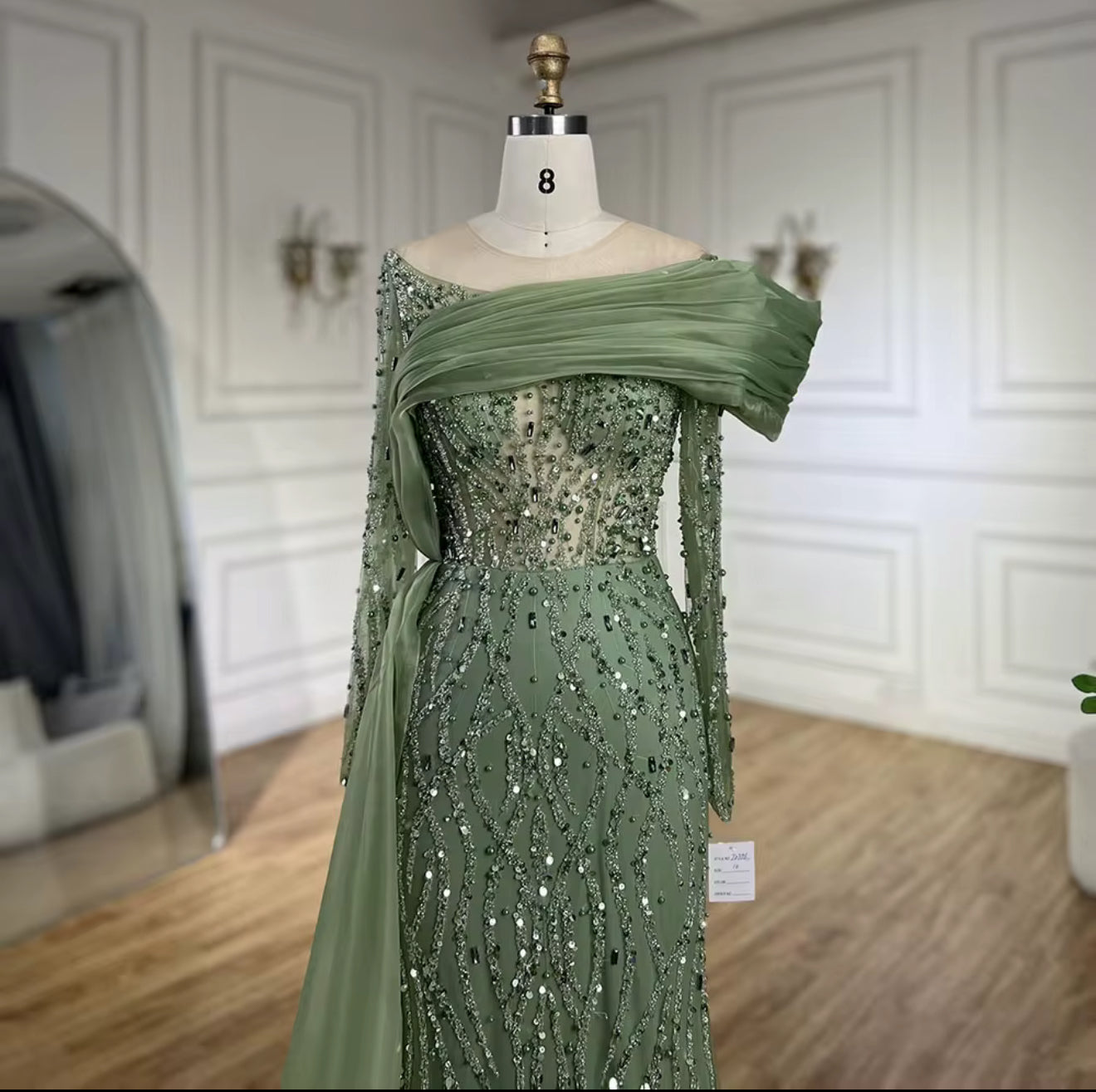 Afnan Modest Hand Embroidered Gown (Pre-Order)