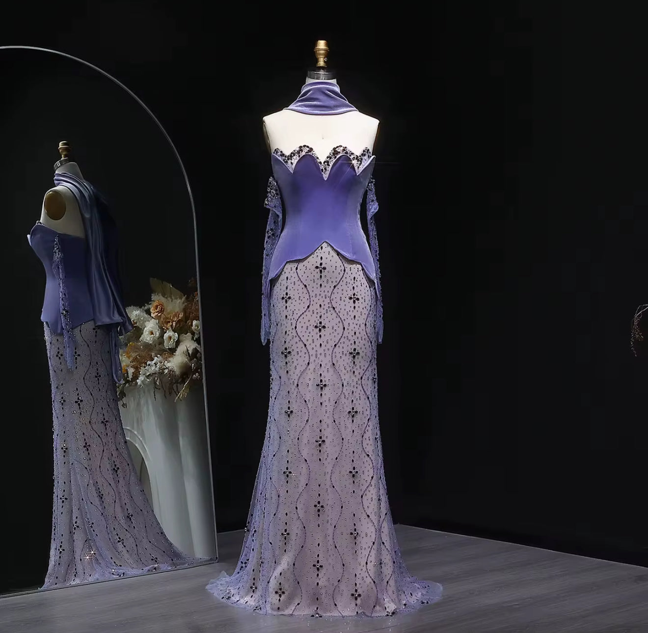 Doha Hand Embroidered Gown (Pre-Order)