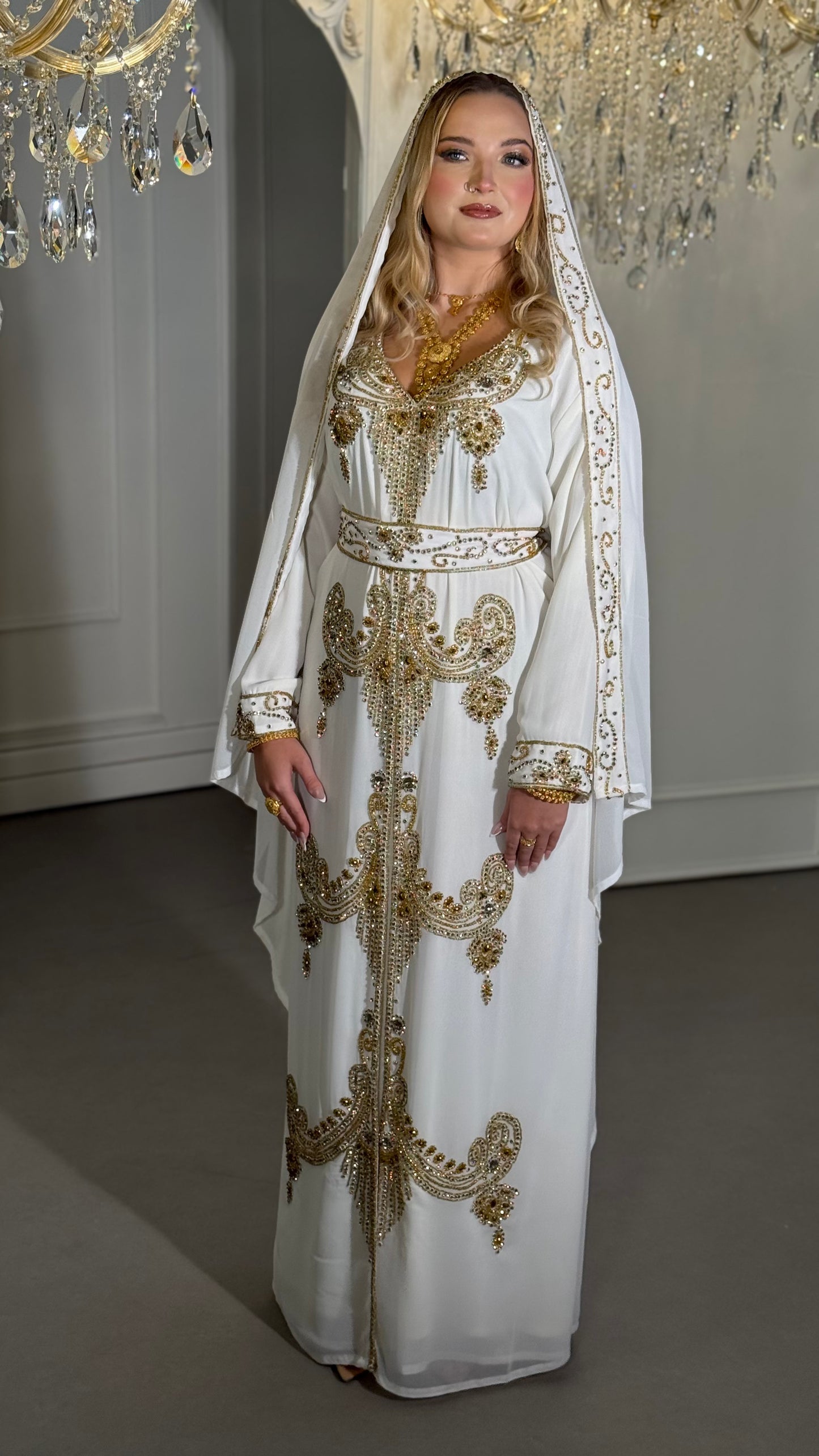 Latifa 3 Piece Bridal Caftan Gown