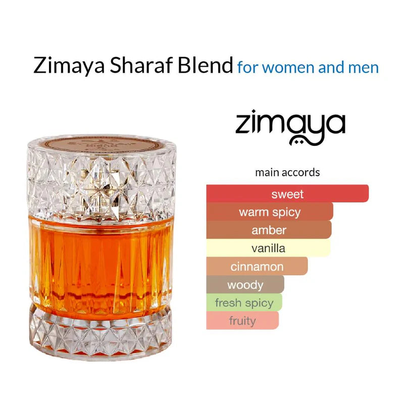 Sharaf Blend 100ml EDP Zimaya by Afnan Unisex