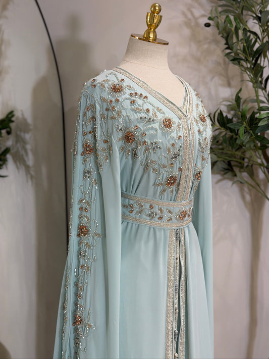 Aaliyah 3 Piece Luxury Draped Sleeve Caftan