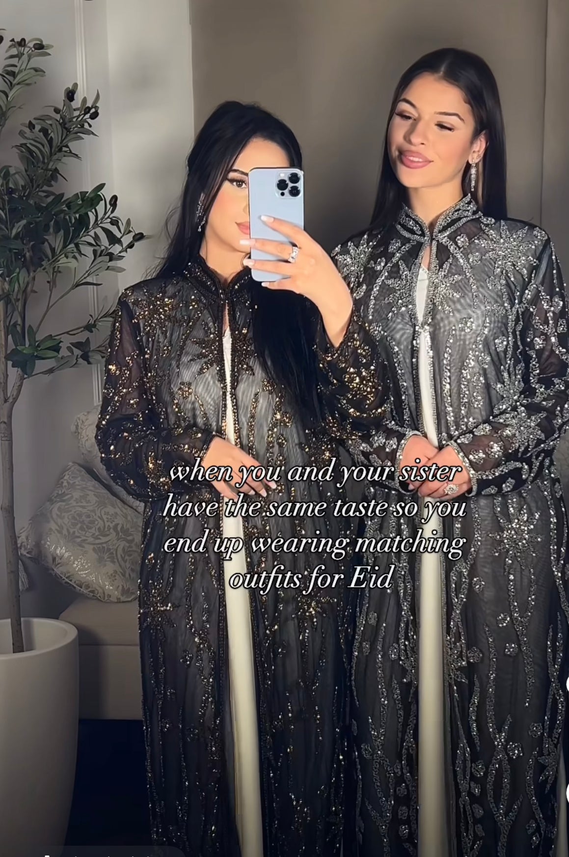 Embellished Open Abaya N18