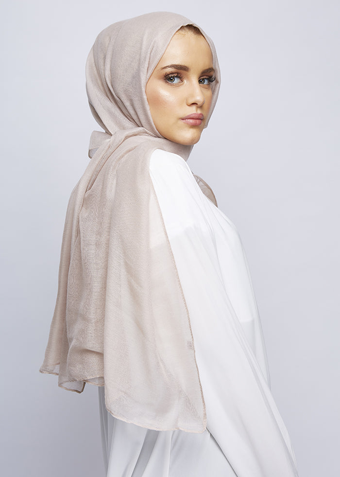 Stone Plain Maxi Hijab