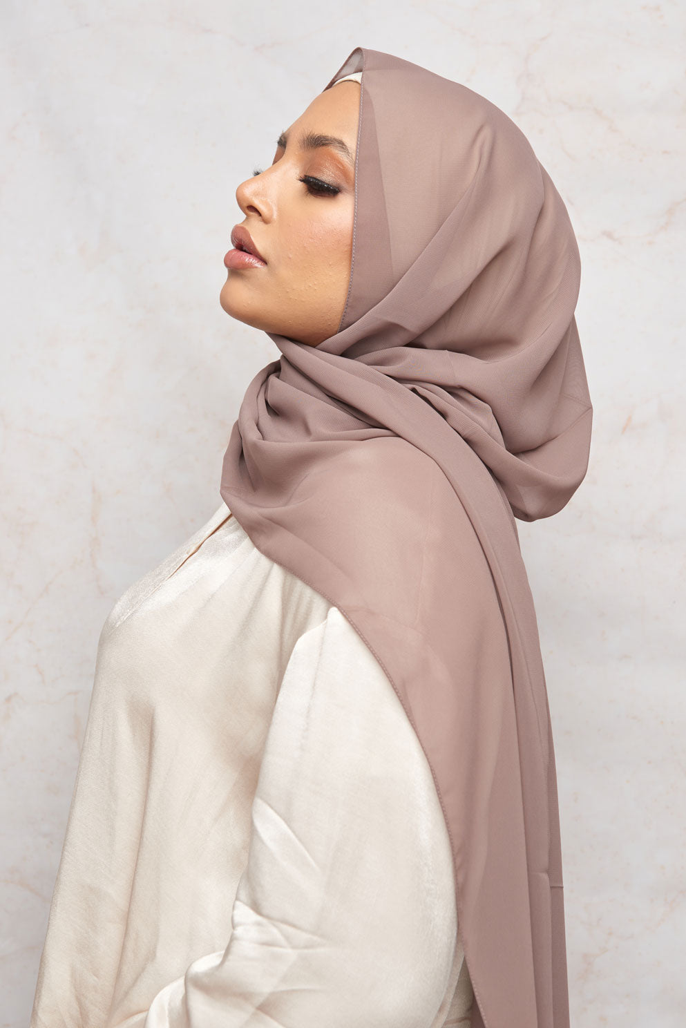 Rose Taupe Premium Chiffon Hijab