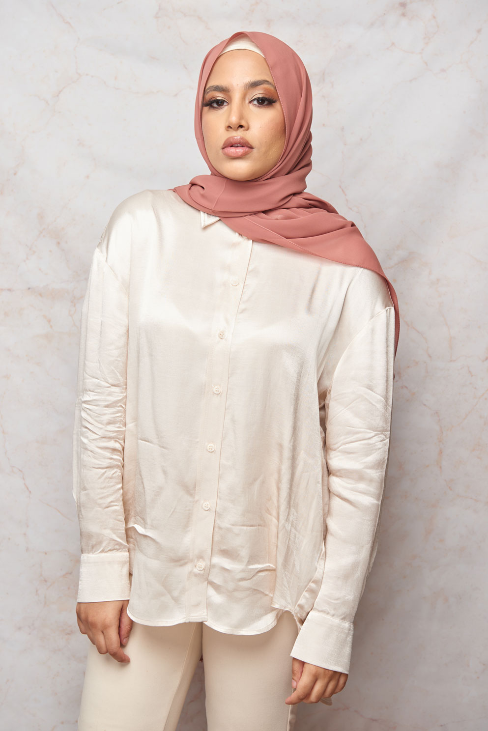 Dusty Rose Pink Premium Chiffon Hijab