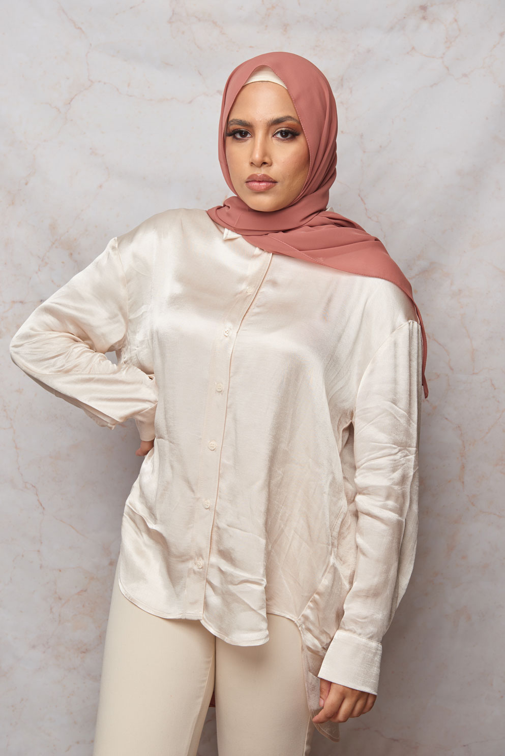 Dusty Rose Pink Premium Chiffon Hijab