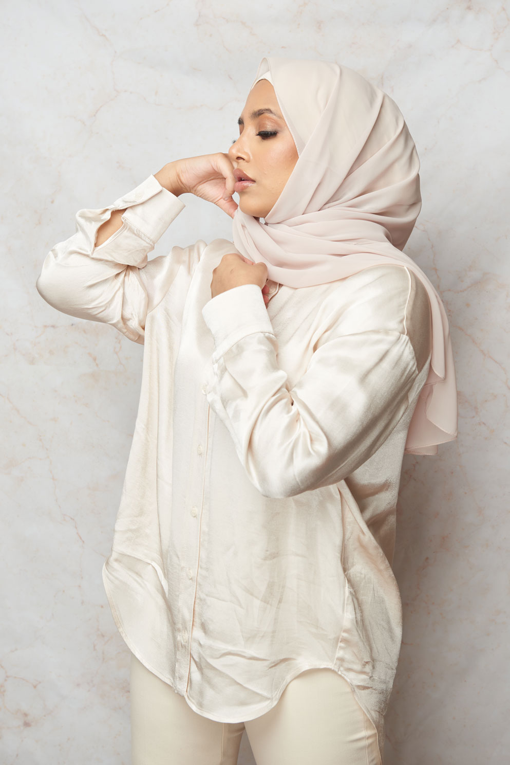 Jasmine White Premium Chiffon Hijab
