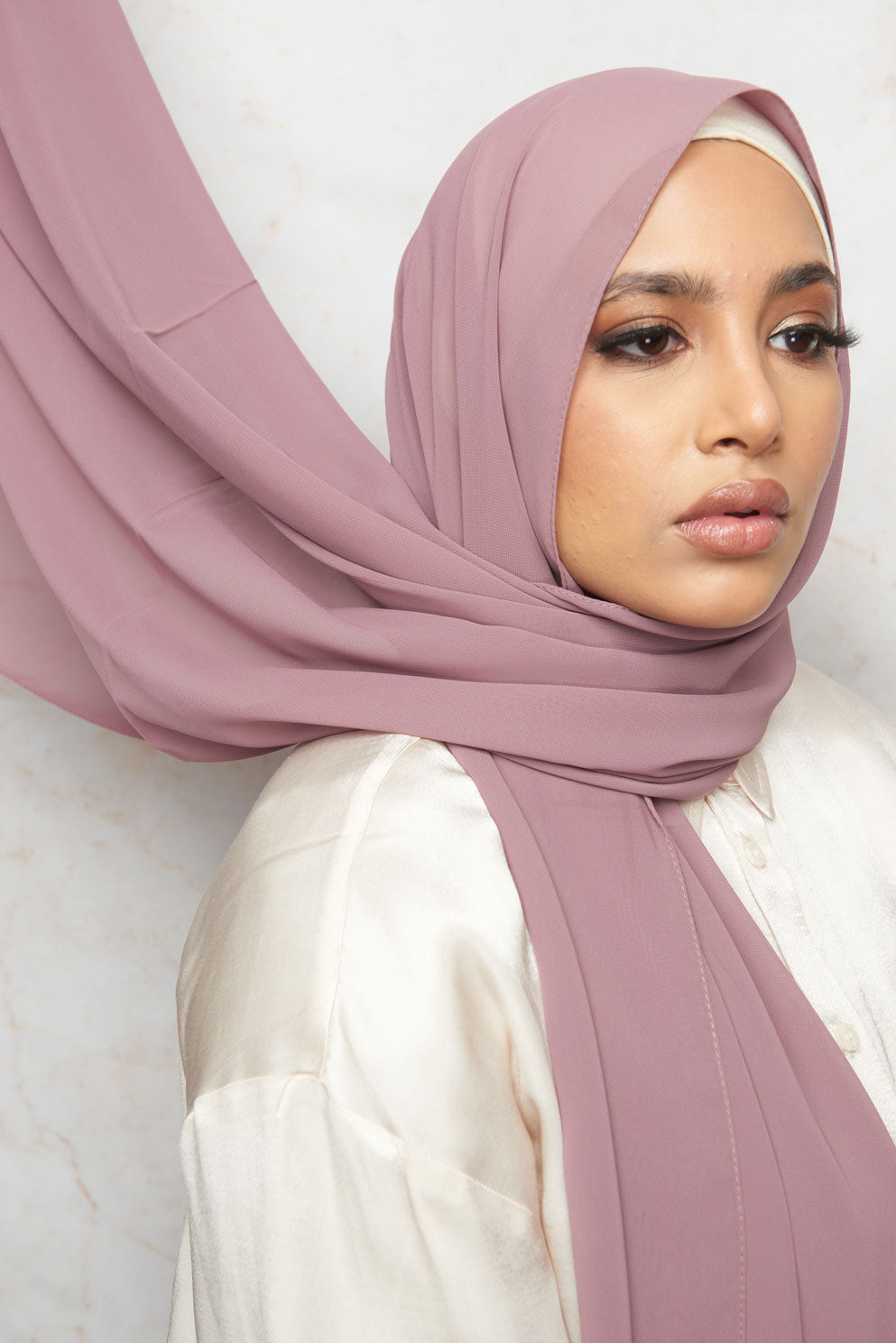 Rose Mauve Premium Chiffon Hijab