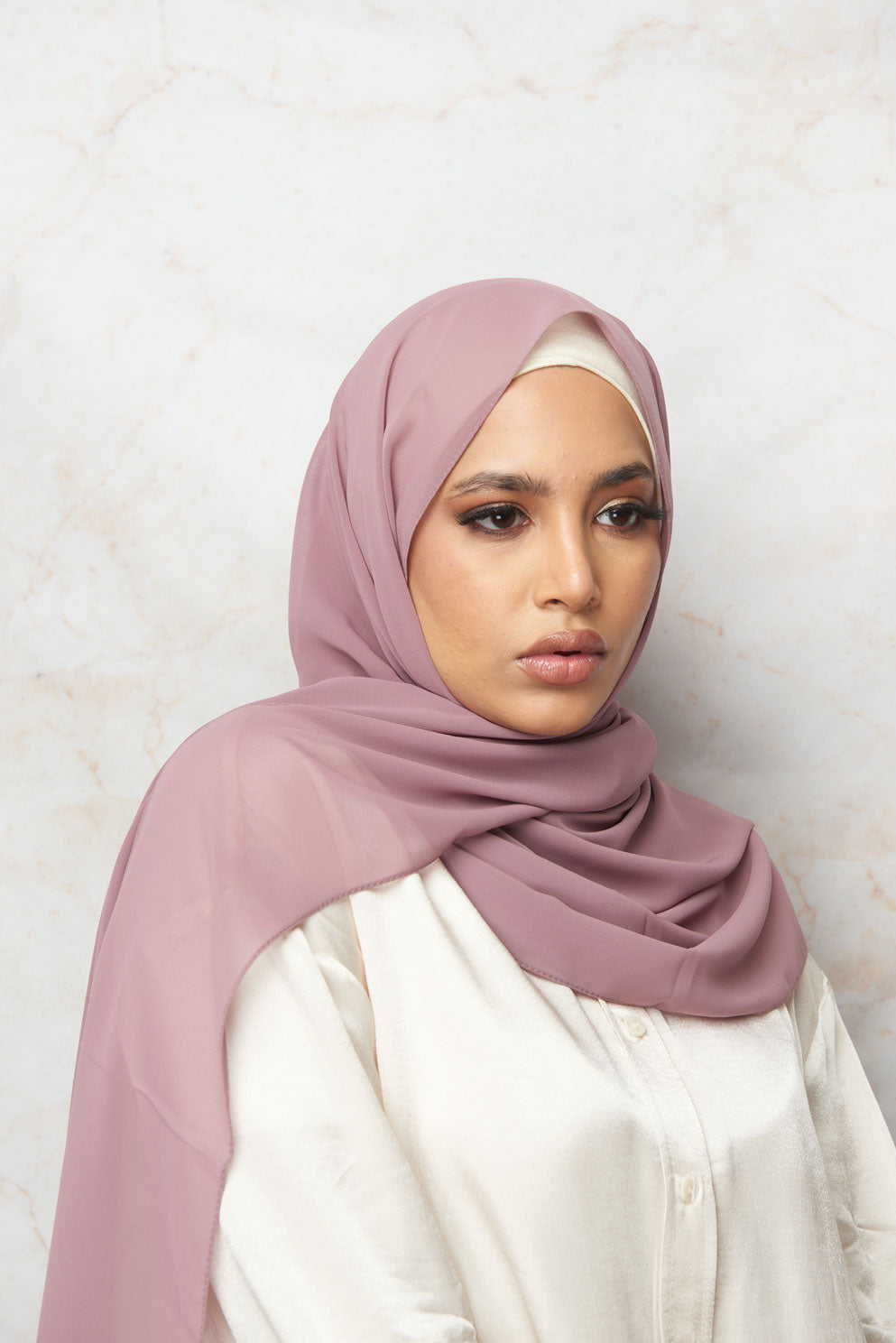 Rose Mauve Premium Chiffon Hijab